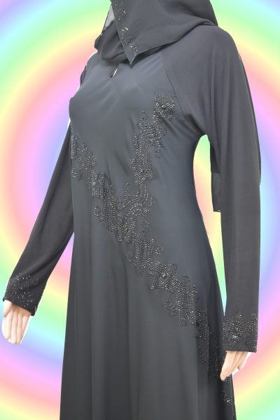Umbrella Style Black Abaya